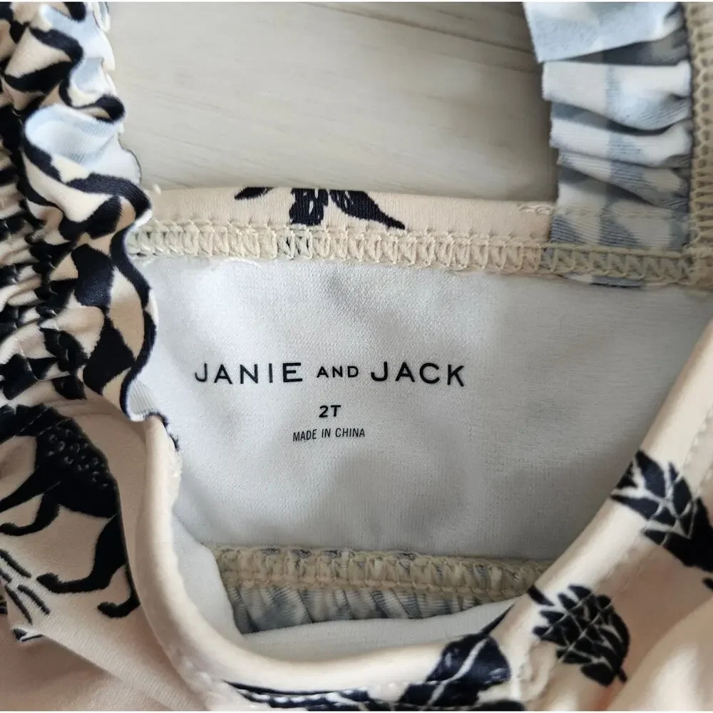 Janie and Jack GEO TRIM SAFARI 2-PIECE SWIMSUIT size 2T bundle